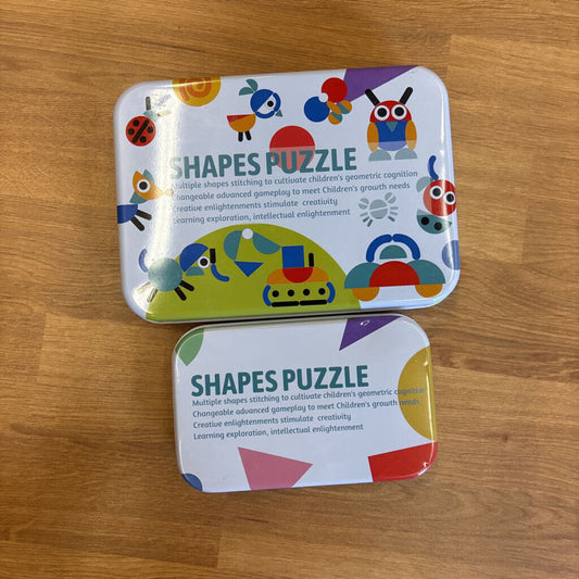 Shapes Puzzle Tin
