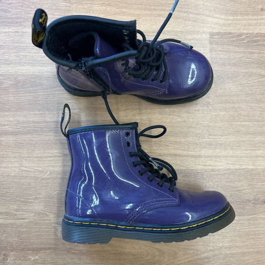 Dr. Martens Purple Patent Boots - 10