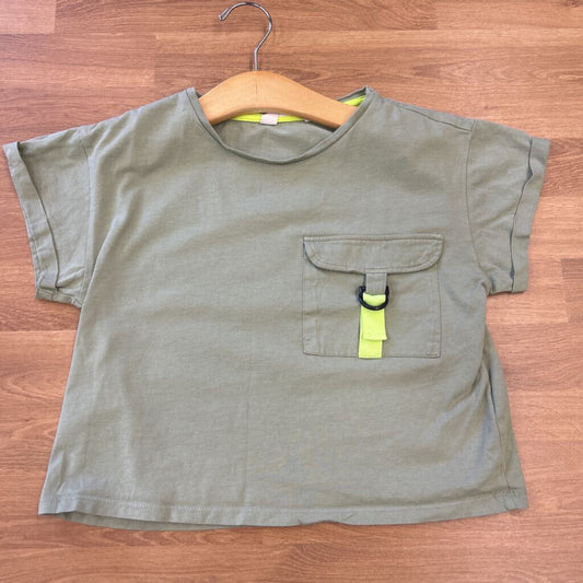 H&M Crop Pocket SS Tee - 10/12