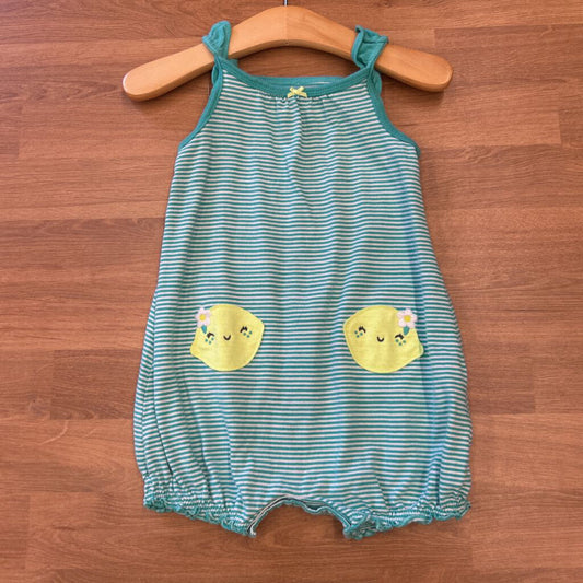 Carter's Lemon Stripe Bubble Tank Romper - 18m