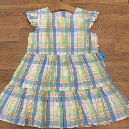 NWT Ruffle Butts Plaid SS Dress - 2T