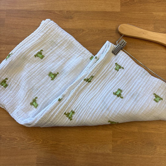 Aden + Anais Frog Muslin Swaddle Blanket