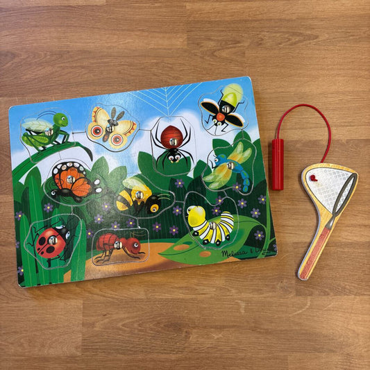 Melissa & Doug Wooden Magnetic Puzzle Game - Bugs