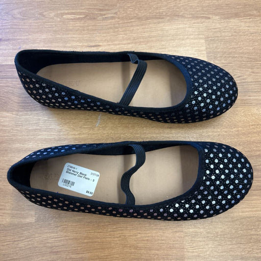 Old Navy Black Shimmer Dot Flats - 3