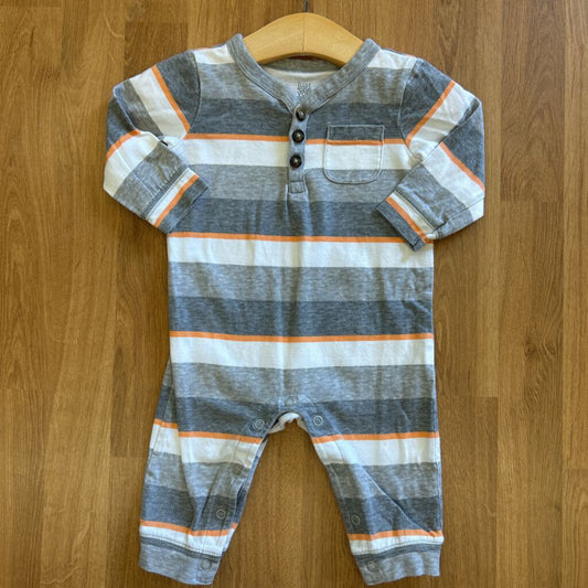 Carter's Stripe LS Romper - 6m