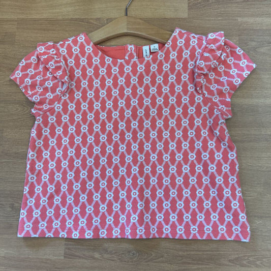 Janie & Jack Floral SS Crop Top - 12