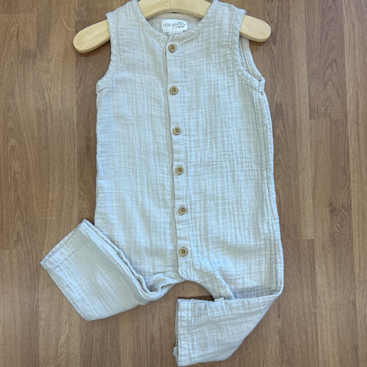 Little Planet Linen Tank Romper - 12m
