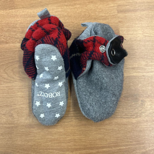 Roobez Plaid Grey Booties - 6/12m