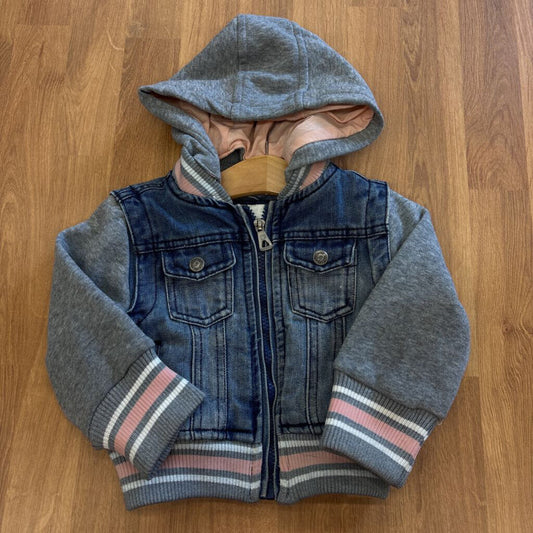 Urban Republic Denim Hoodie Jacket (small mark on front) - 18m
