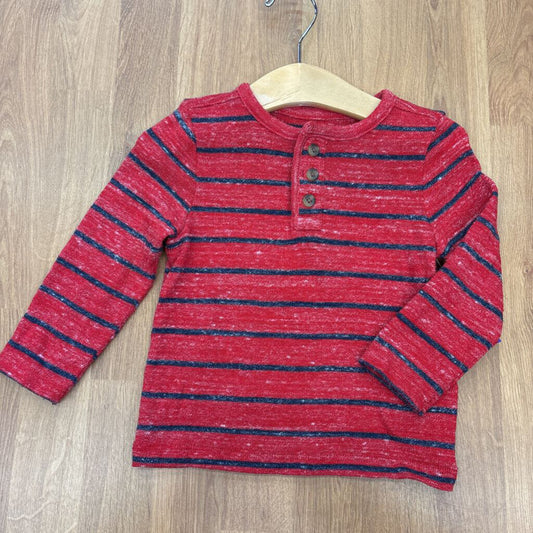 Old Navy Stripe LS Henley - 18/24m