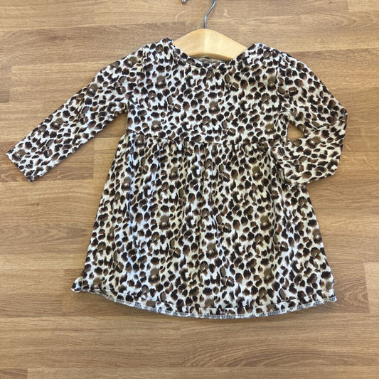 Old Navy Leopard LS Dress - 12/18m