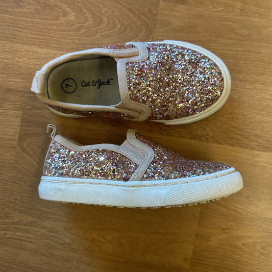 Cat & Jack Pink Sparkle Sneakers - 7