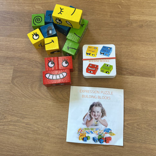 Expression Puzzle Building Blocks