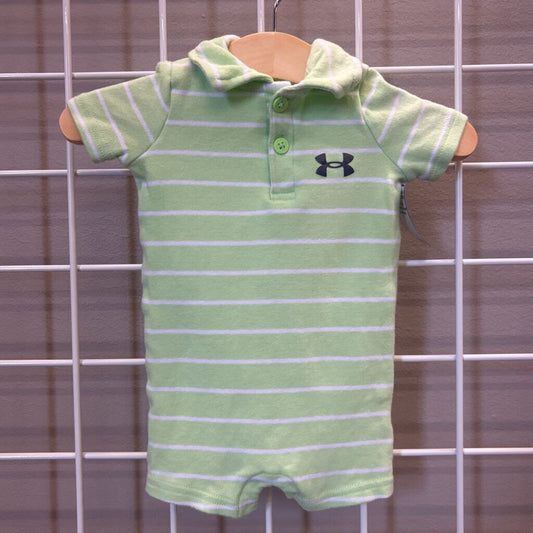 Under Armour Stripe Short Romper - 0/3m