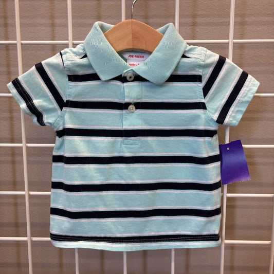 Joe Fresh Stripe SS Polo - 6/12m