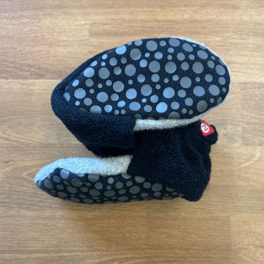 Zutano Fleece Booties - Black/Grey 18m
