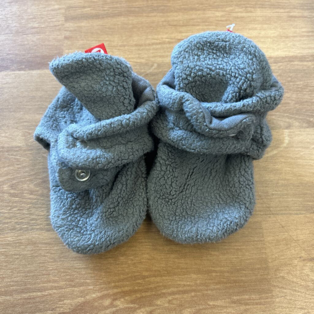 Zutano Fleece Booties - Grey 18m