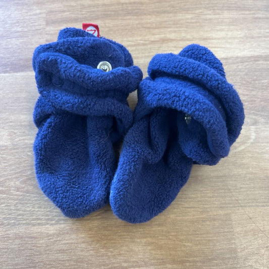Zutano Fleece Booties - Blue 12m