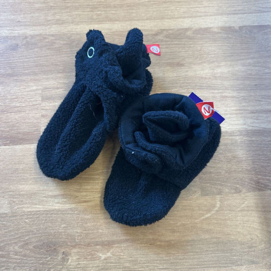 Zutano Fleece Booties - Black 18m