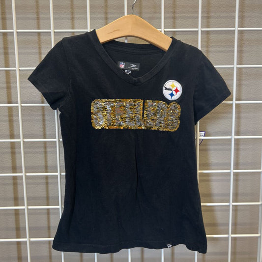 NFL Steelers Sequin SS Tee - 6/6x