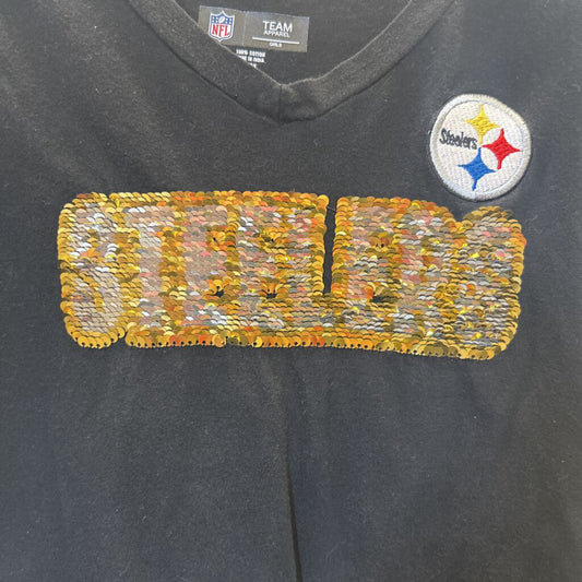 NFL Steelers Sequin SS Tee - 6/6x