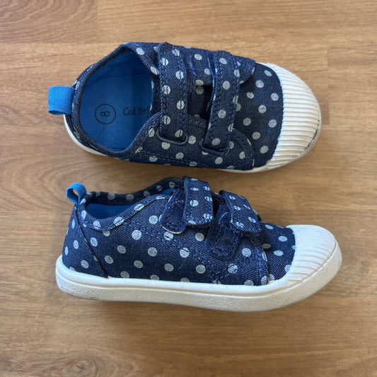 Cat & Jack Blue Dot Sneakers - 8