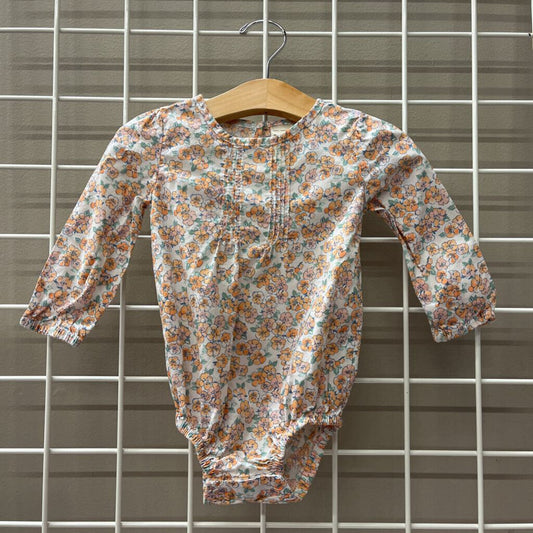 Osh Kosh Floral LS Onesie - 12m
