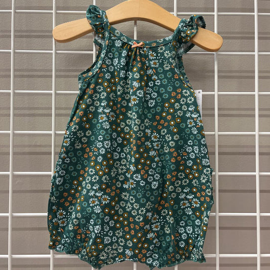 NWT Carter's Floral Tank Bubble Romper - 12m