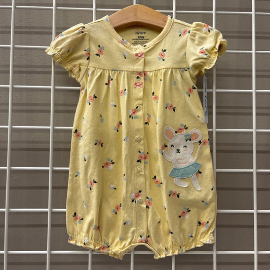 NWT Carter's Mouse Short Romper - 12m