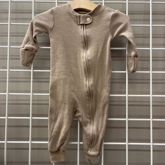 Burt's Bees Ribbed Zip Sleeper - 0/3m