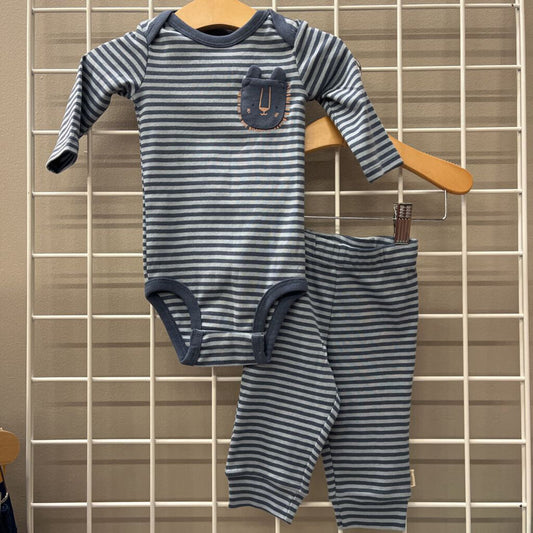 Huggies Stripe Two Pc Set - 6m