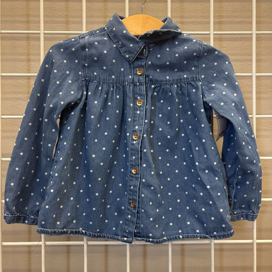 Genuine Kids Dot Chambray LS Top - 3T