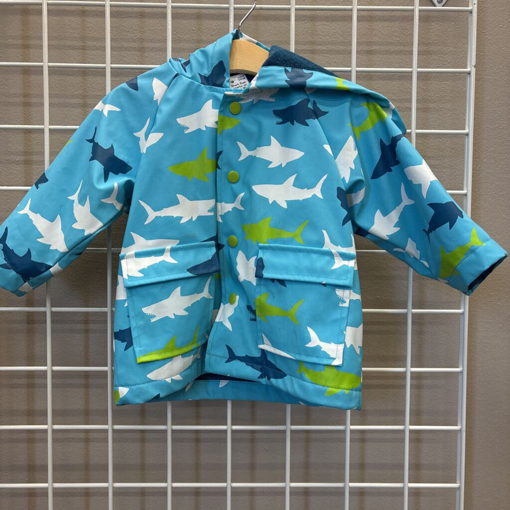 Hatley Shark Rain Jacket (marks on front) - 12/18m