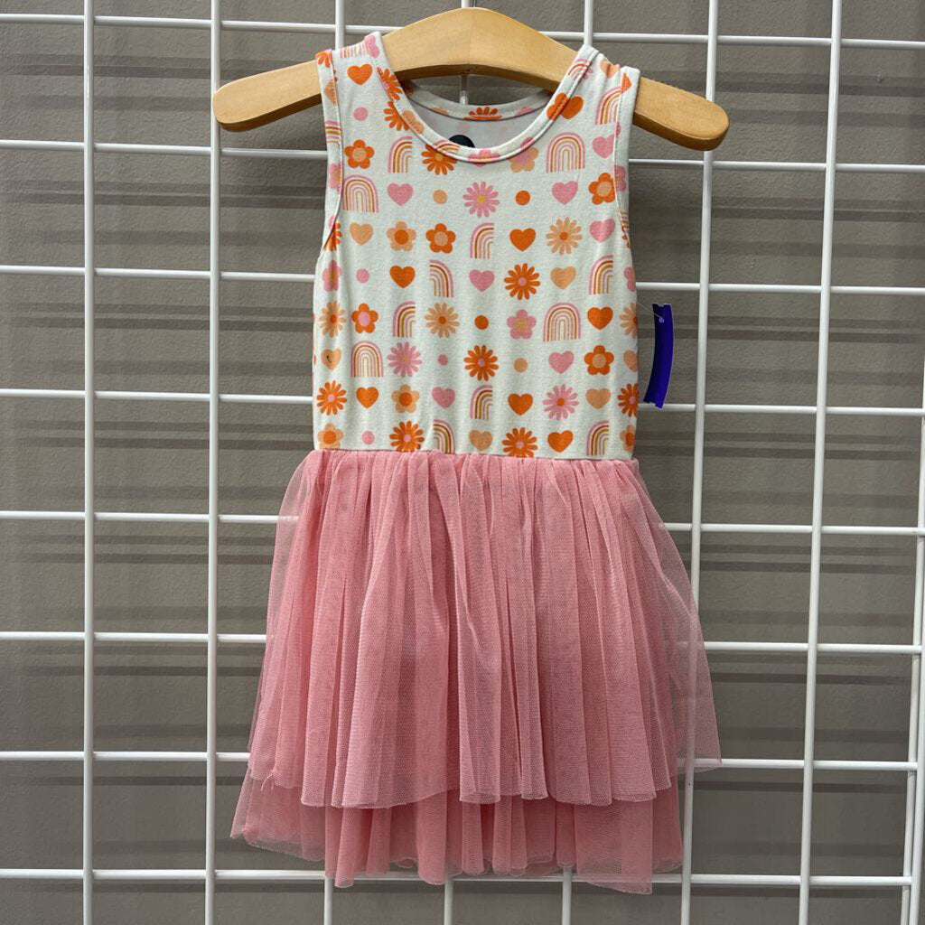 Bird & Bean Rainbow Tulle Tank Dress - 18/24m (small Mark)