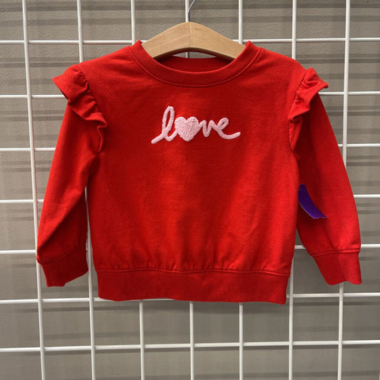 Cat & Jack Love Crewneck - 2T