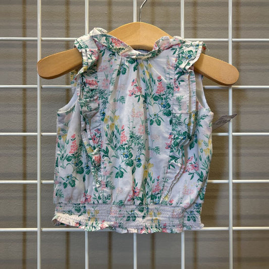 Janie & Jack Flower Tank Cinched Top 18/24m