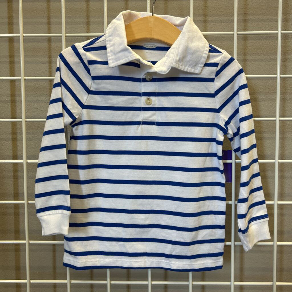 NWT Old Navy Stripped LS Polo Top 2