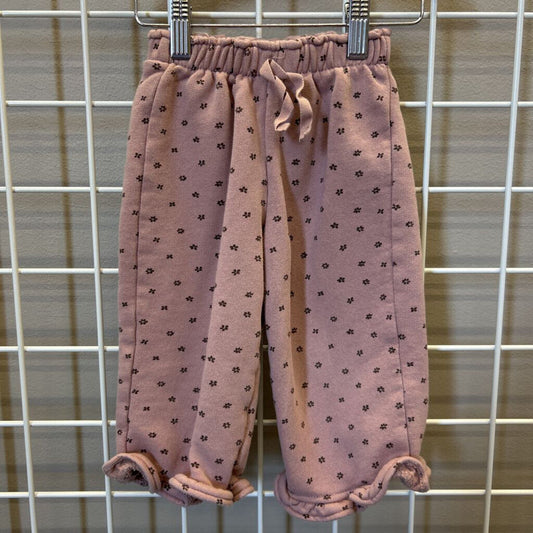 Zara Flower Ruffle Sweat Pants 3T (wash wear)