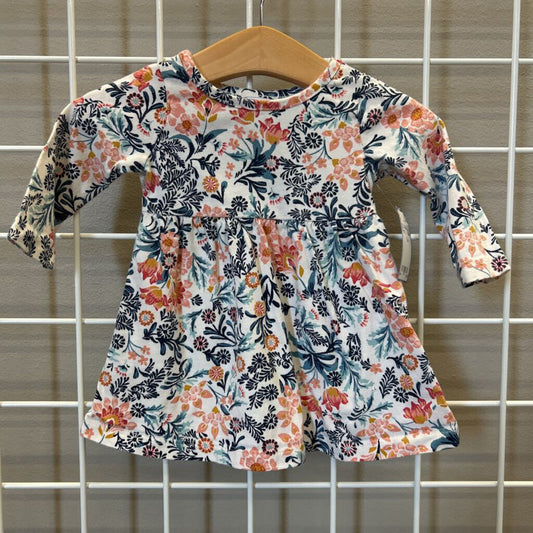 Old Navy Floral LS Dress - 3/6m