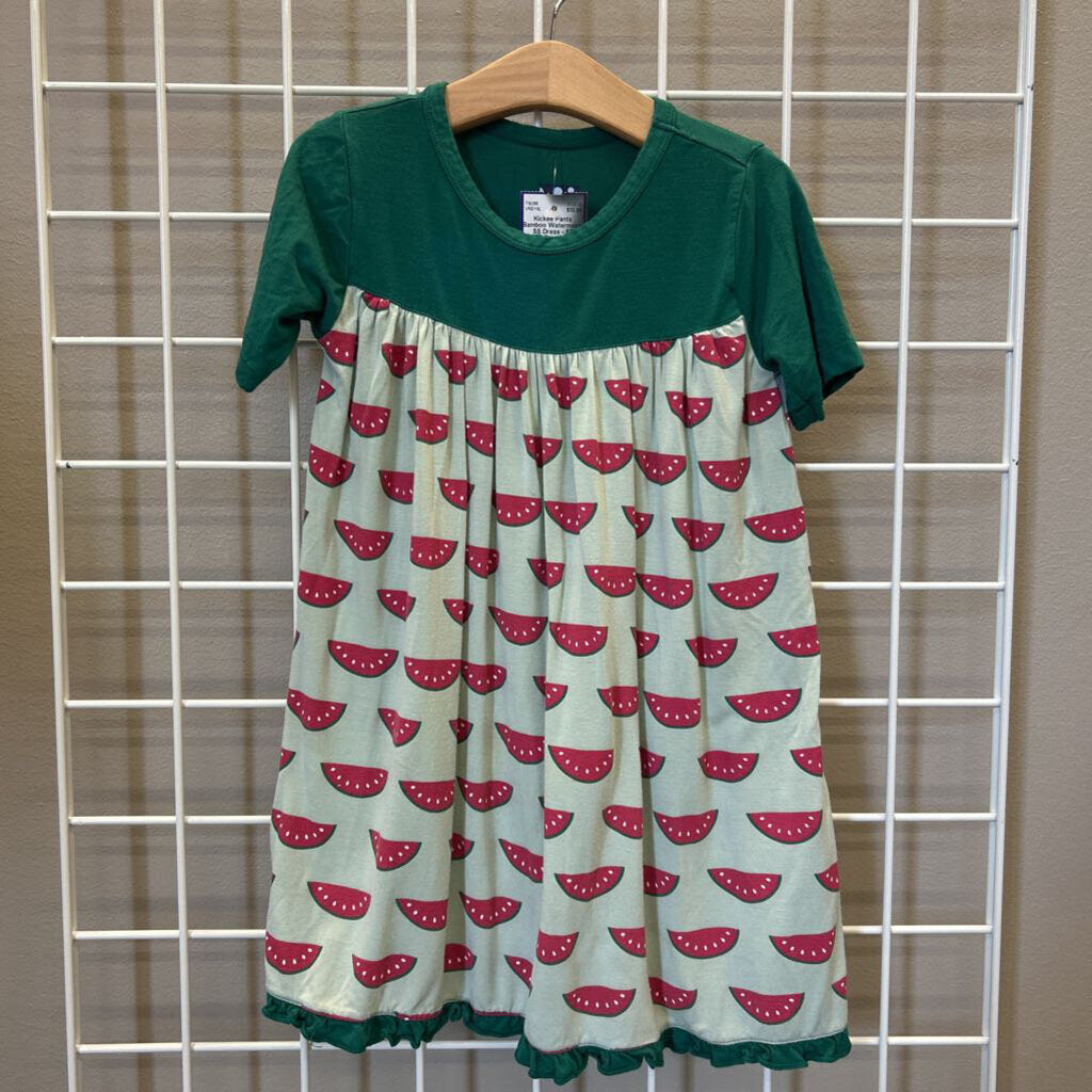 Kickee Pants Bamboo Watermelon SS Dress - 5T