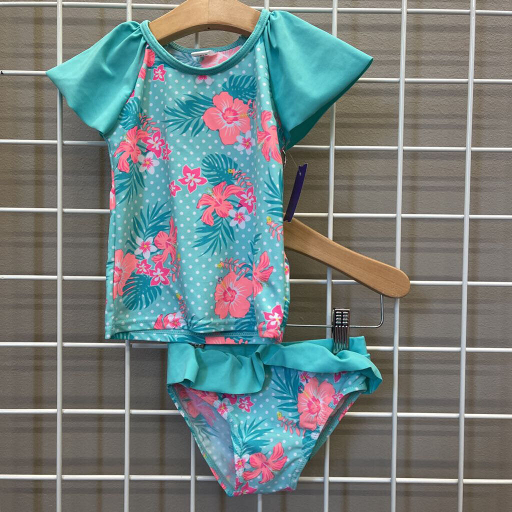Unbranded Floral Two Pc Swim - 4