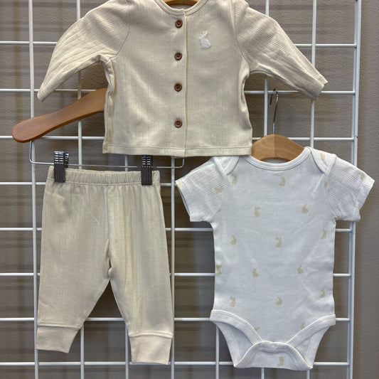 Cloud Island Bunny Three Pc Set - 0/3m