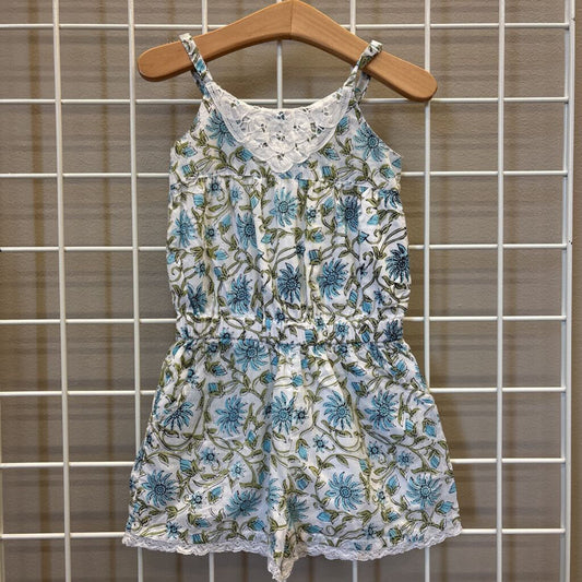 Mimi & Maggie Floral Tank Romper (small mark on front) - 4