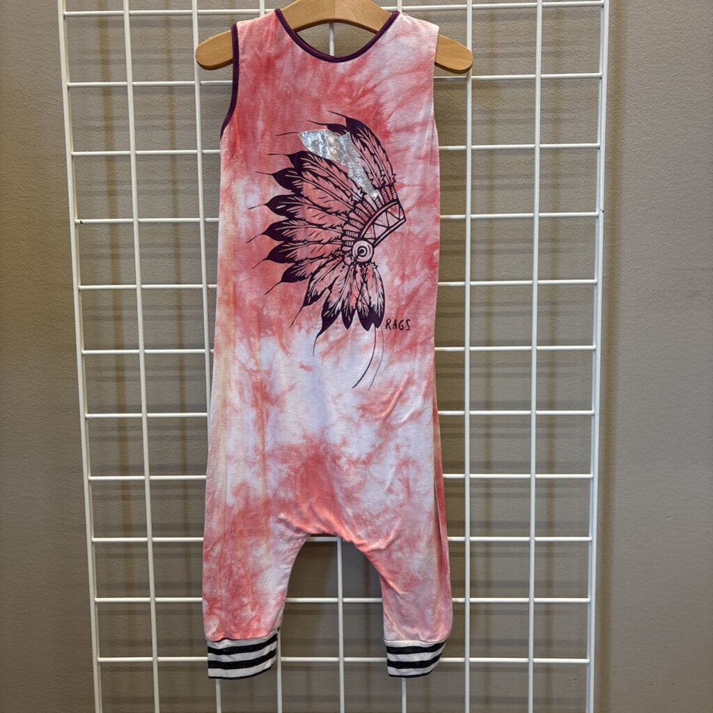 Rags Tie Dye Tank Romper (wash wear) - 5/6