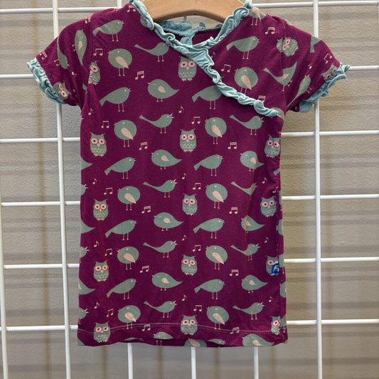 Kickee Pants Bamboo Owl SS Top - 3T