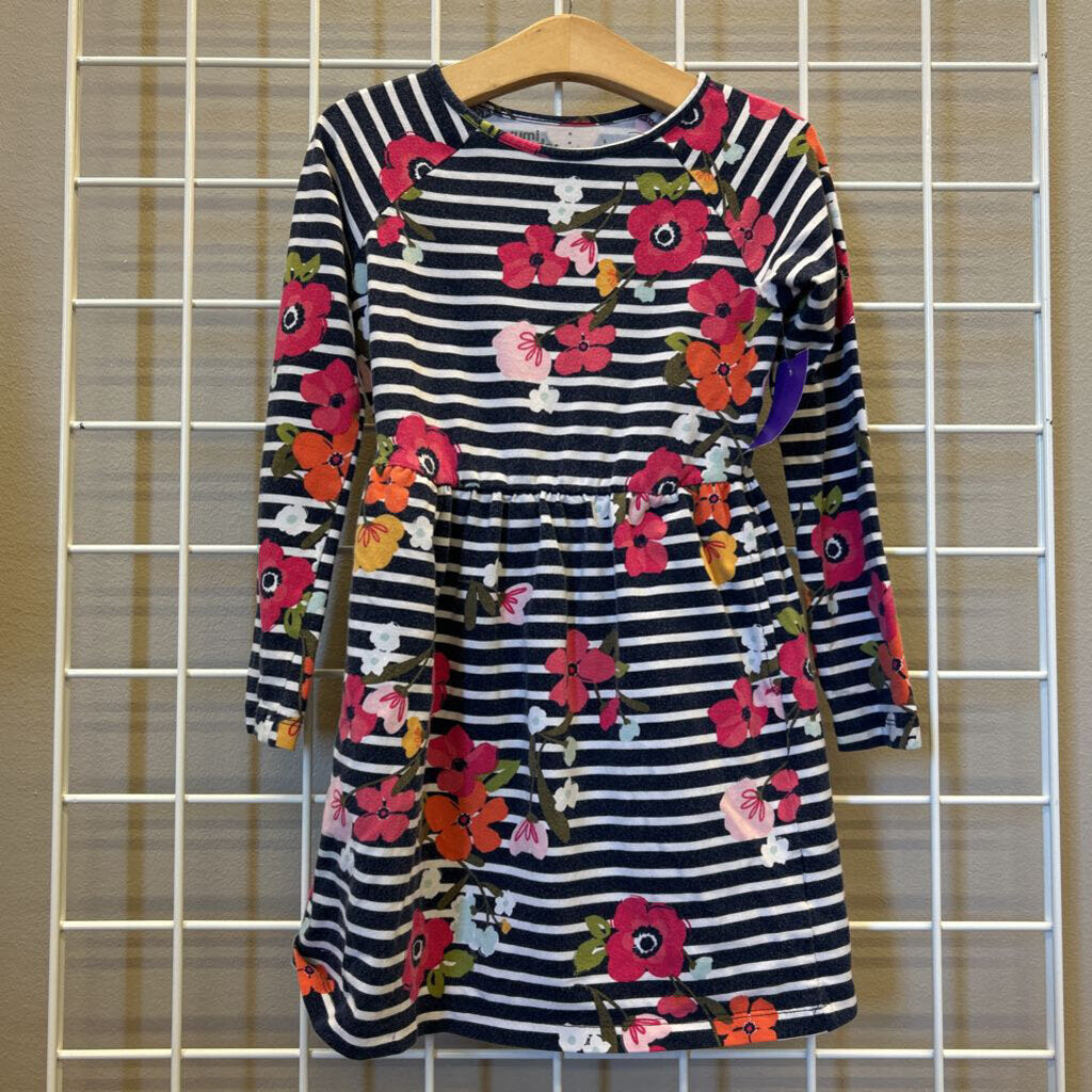 Rumi + Ryder Floral Stripe LS Dress (wash wear) - 4/5
