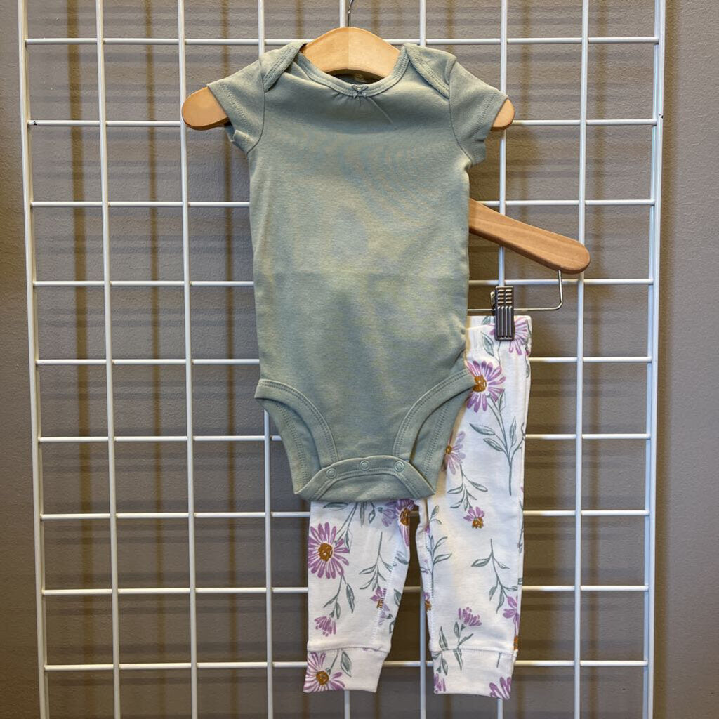 NWT Carter's Floral Two Pc Set - 6m