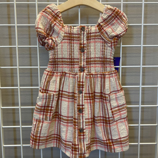 Cat & Jack Plaid SS Dress - 3T