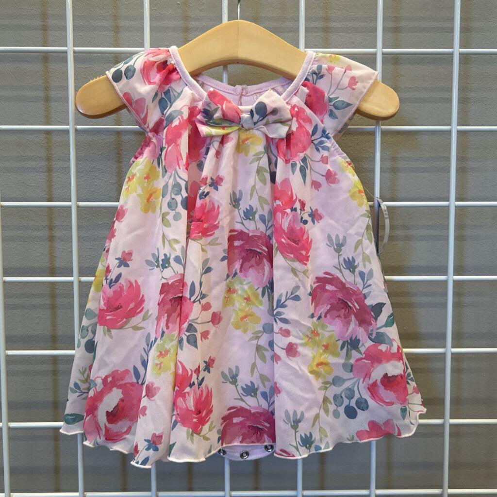 Baby Starter's Floral SS Dress Bodysuit - 6m