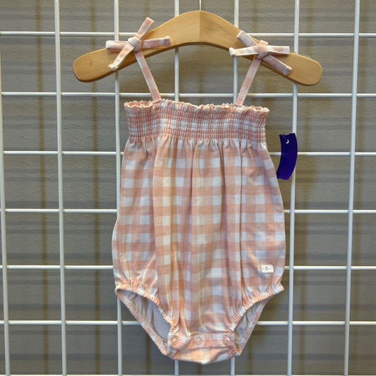 7 For All Mankind Gingham Tank Romper - 12m